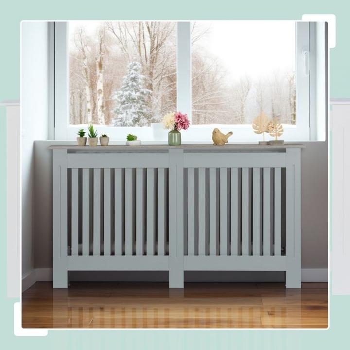 Actual product image Relaxdays HeizkÃ¶rperverkleidung mit Lamellen