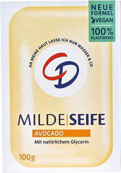 Actual product image CD Mild Avocado Soap 100g Vegan and Microplastic-Free (Hard soap)