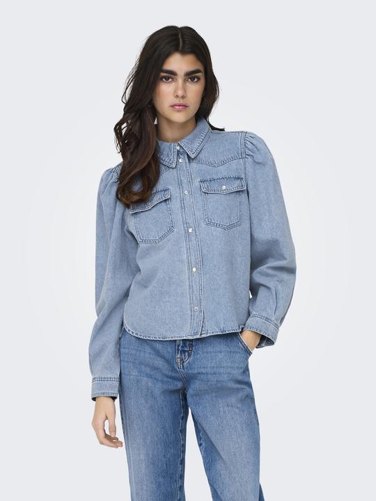 Immagine prodotto Only Camicia loose fit colletto maniche a sbuffo camicia denim (XS)