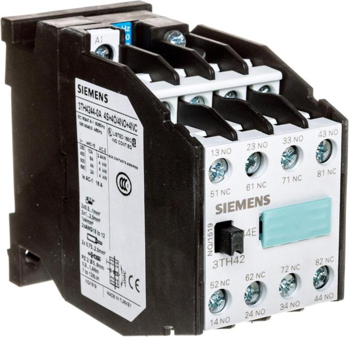 Produktbild Siemens Hilfsschütz 44E, 4NO+4NC, AC230V 3TH4244-0A