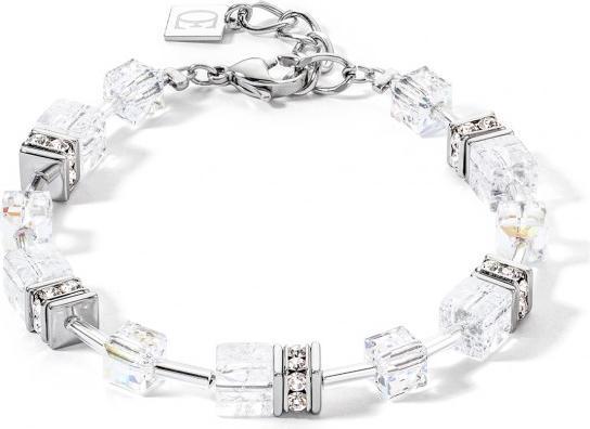 Coeur de Lion Armband Weiss-Silber
