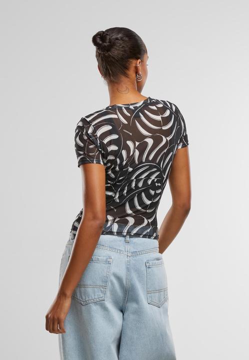 Actual product image Urban Classics Ladies AOP Mesh Tee - 137891 (XL)