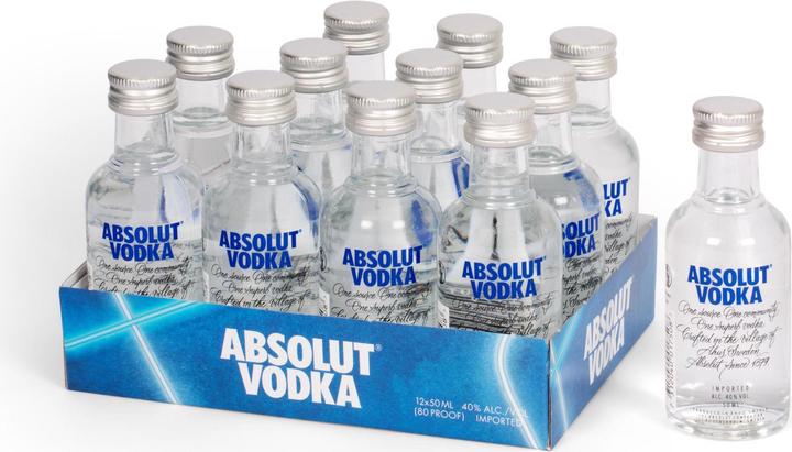 Produktbild Absolut Vodka Original 12 x 0.05 l (12 x 5 cl)
