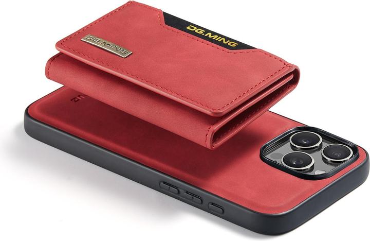 Actual product image Dg.Ming iPhone 12 / 12 Pro - Etui, Leder-Optik, Kartenfach & Magnetverschluss, Rot (Apple iPhone 12 Pro, Apple iPhone 12)