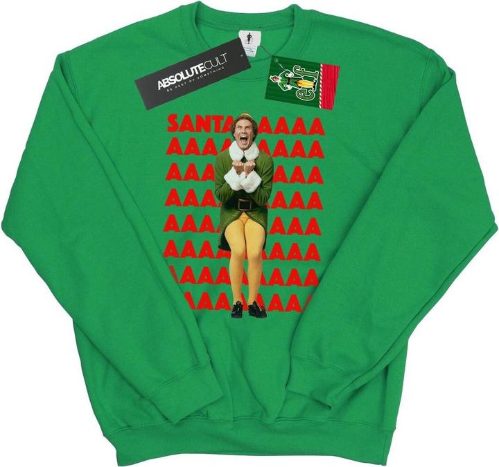 Elf Buddy Santa Scream Sweatshirt (L)