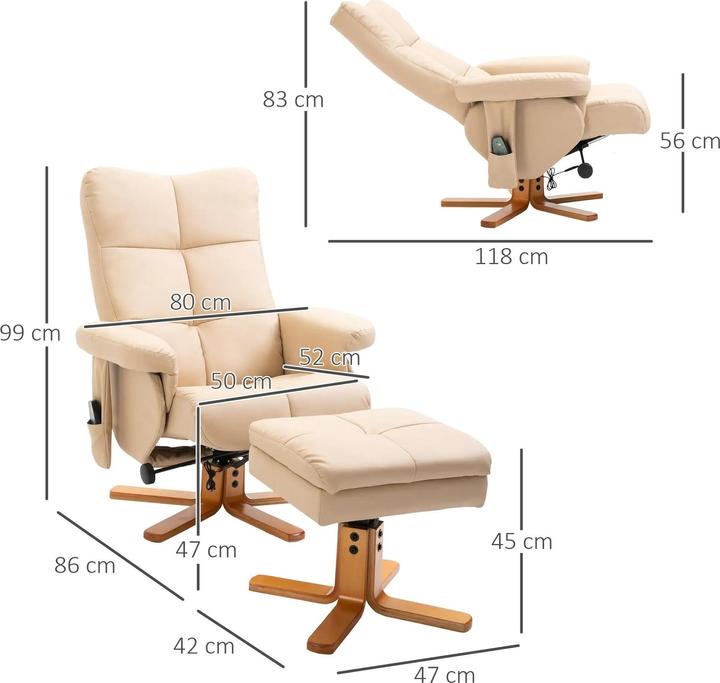 Produktbild Homcom Massagesessel mit Liegefunktion
