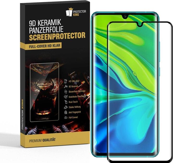 Actual product image Protectorking 3x Ceramic-Glass Full Cover HD Klar (3 Piece, Mi Note 10 Pro)