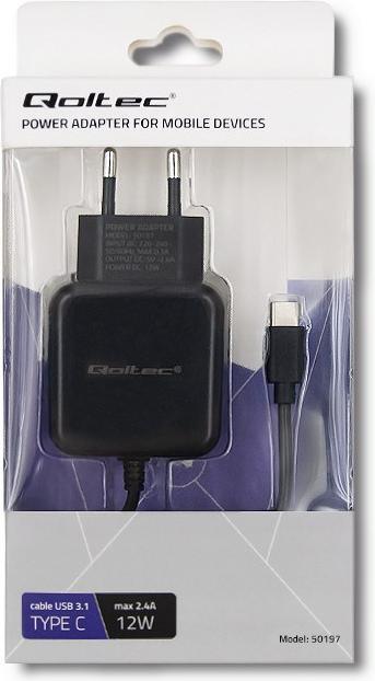 Actual product image Qoltec Charger 12W 5V 2.4A USB type C (12 W)