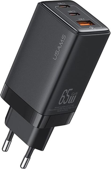 Produktbild Usams US-CC180 65W ACC 3 Ports GaN Fast Charger (EU) -- Sandru series (65 W)