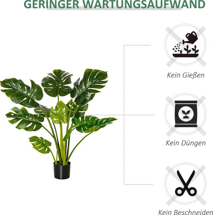 Produktbild Homcom künstliche Pflanze inklusive PE-Moos und Zementerde (110 cm)