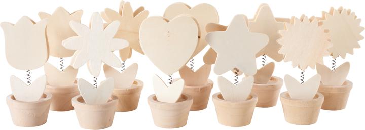 Produktbild Creativ Company Versier je Houten Memoclip Bloem, 10st.