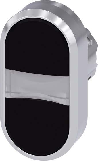 Produktbild Siemens Doppeldrucktaster schwarz, schwarz 3SU1050-