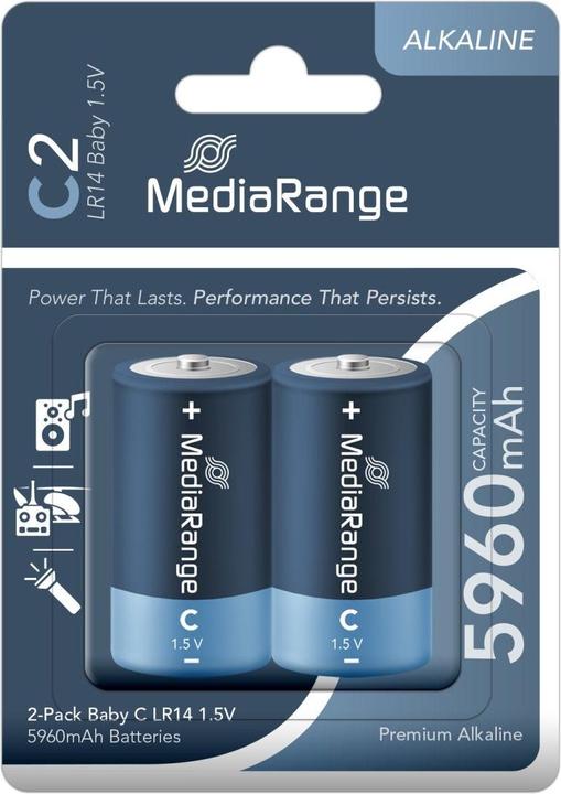 Produktbild MediaRange Premium Alkaline (2 Stk., C, 5960 mAh)