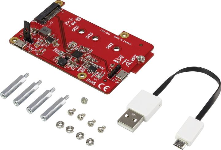 Image du produit Renkforce Carte d'extension M.2 SATA SSD pour le Raspberry Pi