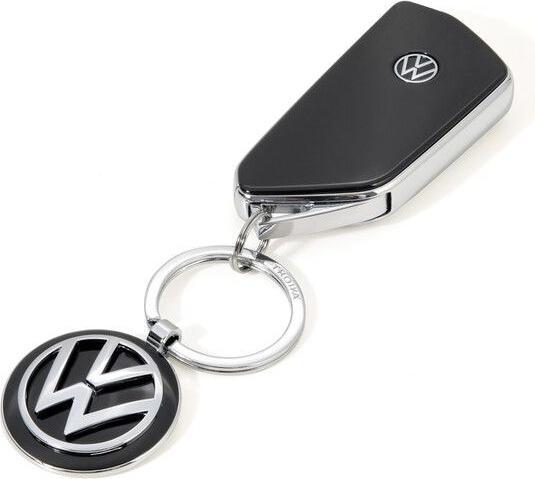 Actual product image Troika VOLKSWAGEN KEYRING Porte-clés avec logo VW rond, brillant gris/noir