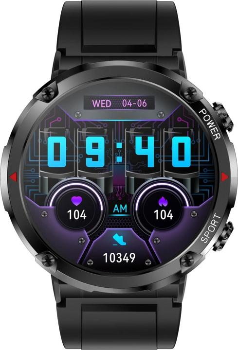 Actual product image Gravity GT21-6 Smartwatch + rotes Silikonarmband