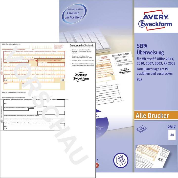 Produktbild Avery Sepa-Überweisung (100 x)