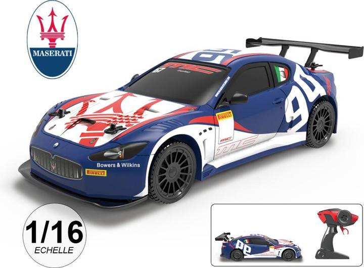 Actual product image VR Shinecon Remote-controlled car 1/16 2.4GHz - Maserati Granturismo GT3 White / Blue