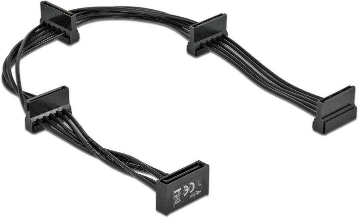 Delock Cavo di alimentazione SATA 15 Pin maschio > 4 x SATA 15 Pin femmina 40 cm nero