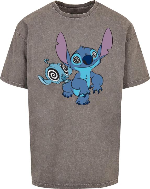 Actual product image Absolute Cult Lilo And Stitch - Hypnotised Acid Washed Oversize Tee - 115317 (XXL)