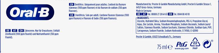 Image du produit Oral-B Professional Gencives & Email Pro-Repair Extra Frais Dentifrice 2x75 ml