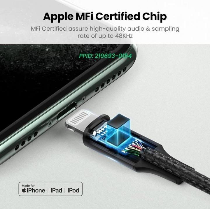 Produktbild Ugreen Audioadapter to 3.5mm (1 m, 3.5mm Klinke (AUX))