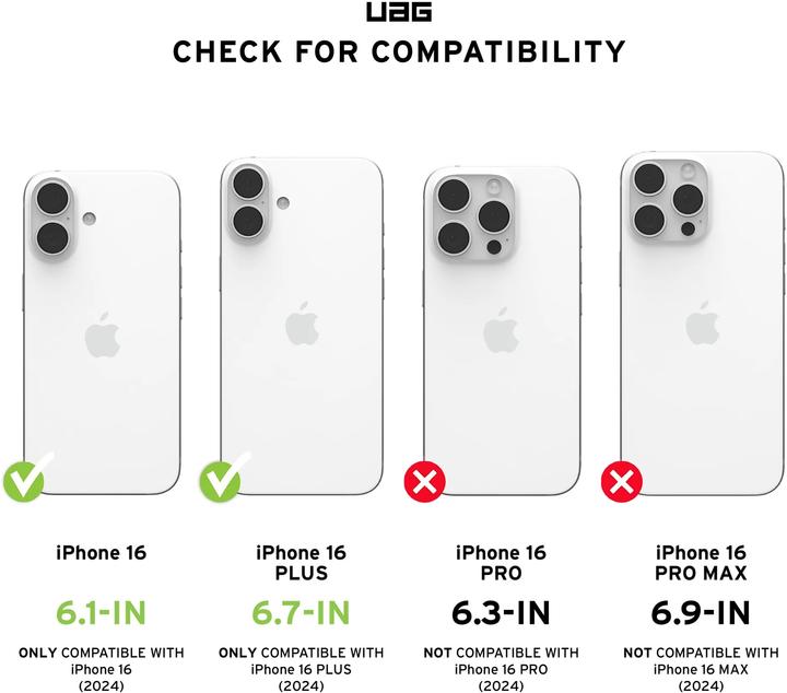 Productafbeelding UAG Cameralens bescherming (3 Stuk, Apple iPhone 16 Plus)