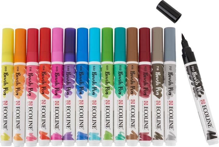 Produktbild Talens Brushpen Ecoline (Mehrfarbig, 15 x)