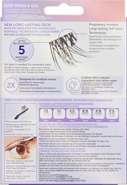 Nutritional values and ingredients KISS Impress False Eyelashes 02 - Long Lasting Press On Eyelashes (Artificial eyelashes)