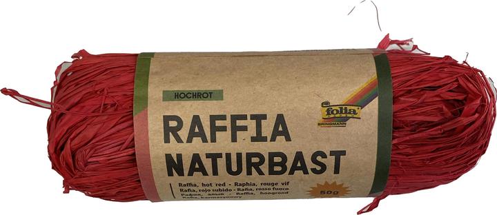 Produktbild Folia Bringmann Naturbast Raffia 50g Hochrot (Geschenkband, 1 x)