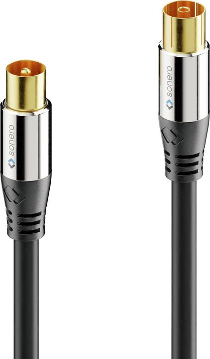 Actual product image Purelink Premium TV antenna cable / coaxial cable, 3.00m, black (Antenna cable)