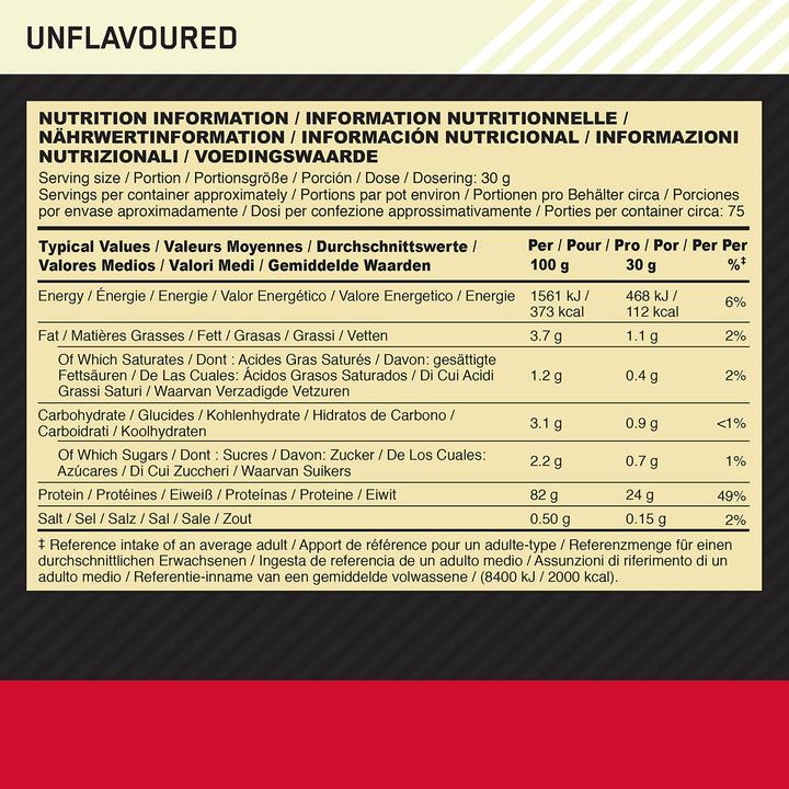 Immagine prodotto Optimum Nutrition 100% Siero di latte Gold Standard (Neutro, 1 pz., 2273 g)