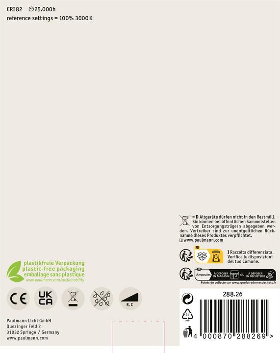 Produktbild Paulmann Reflektor (E27, 13.80 W, 1000 lm, 1 x, F)