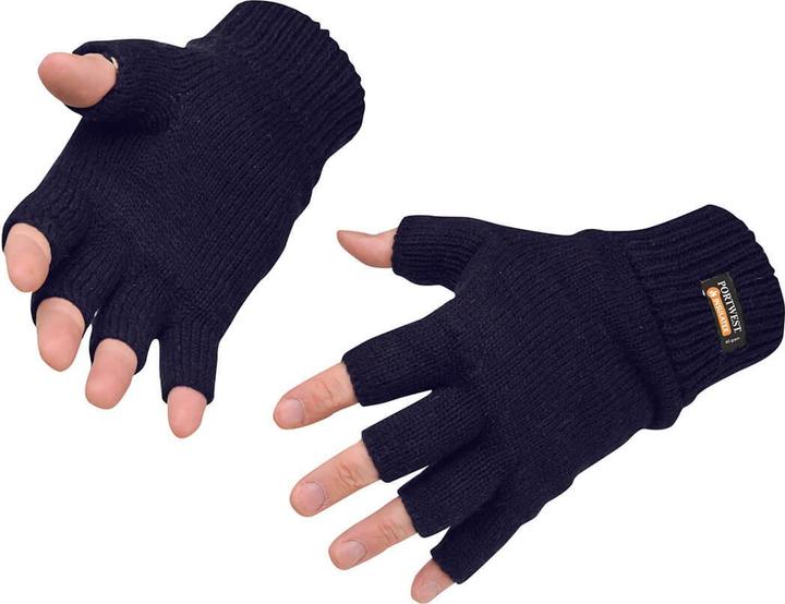 Actual product image Portwest Knitted Insulatex Fingerless Gloves (One size)