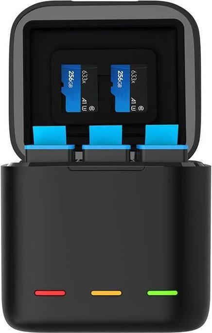 Image du produit Telesin Chargeur de boîte à trois canaux + 3 batteries (GoPro Hero 9, GoPro Hero 11, GoPro Hero 10, GoPro Hero 12)