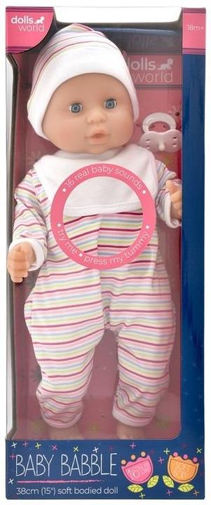 Actual product image Dolls World Lalka Baby Babble 38cm