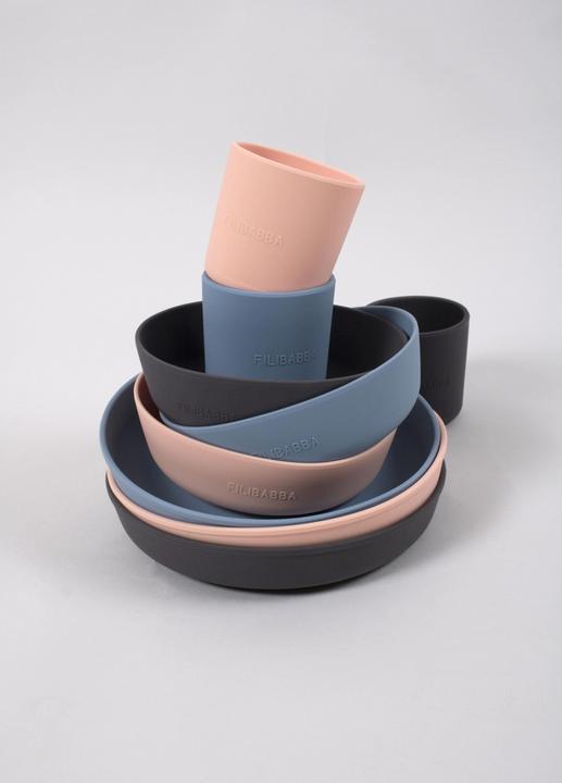 Actual product image Filibabba Silicone plate 2-pack - Peach
