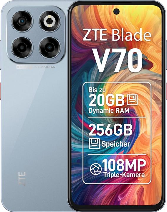Actual product image ZTE Blade V70 8GB/256GB Stardust Gray (256 GB, Stardust grey, 6.70", Dual SIM, 4G)