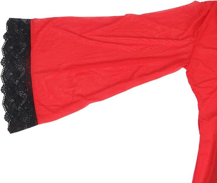Produktbild Subblime Transparenter Stoffmantel Mit Spitzendetail Rot S/M (S, M)