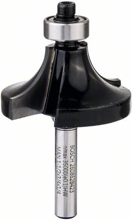 Produktbild Bosch Professional Zubehör Abrundfräser, 1/4-Zoll, R1 12,7 mm, D 38,1 mm, L 18,6 mm, G 60 mm
