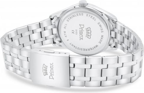 Actual product image Primex Montre Swiss Made - Bracelet Metal Argente - Cadran Bleu - Etanche 50 M (210 mm)