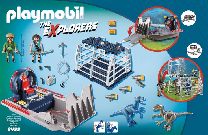 Immagine prodotto Playmobil Barca a elica con gabbia di dino (9433)
