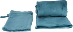 Actual product image Atmosphera Plaid range 150X200Cm Petrol Poly. 100% Recycled (150 x 200 cm)