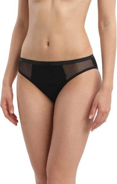 DIM Slip Lace Medium schwarz mit Meshdetail