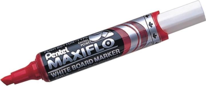Immagine prodotto Pentel MAXIFLO - Marcatore per lavagna bianca punta angolare (Rosso, 3 mm, 1 x)