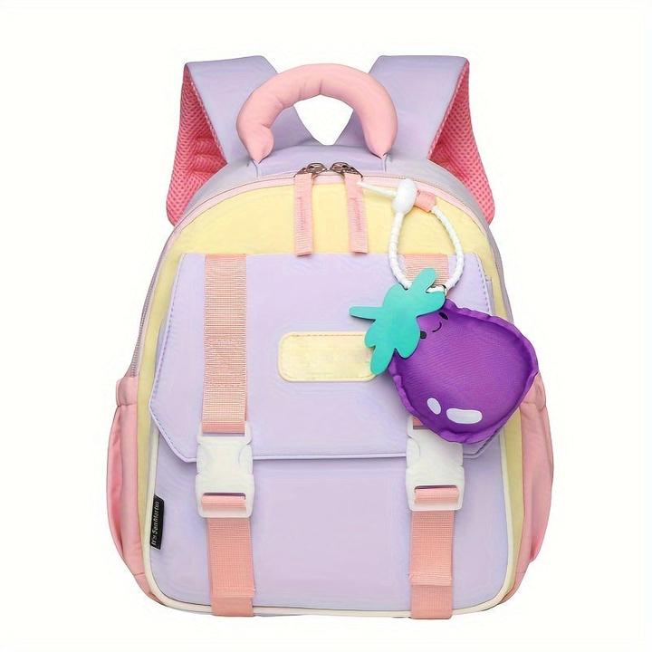 Actual product image Only-Bags.Store Casual Fashion Colour Clashing Knapsack with Adjustable Strap and Large Capacity, Zip Up, Fruit