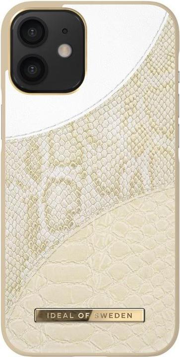 Actual product image iDeal Of Sweden Designer Hard Cover Cream Gold Snake (Apple iPhone 12 mini)