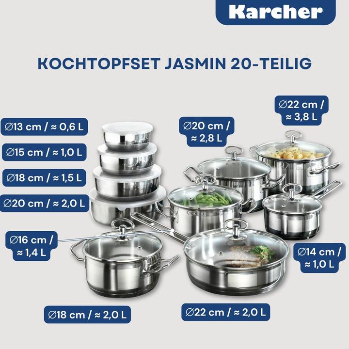 Actual product image Karcher Jasmine (16 cm, Steam cooker, Stainless steel)