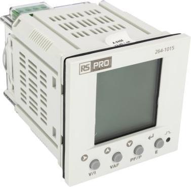 Rs Pro Compteur d'énergie LCD 68mm x 68mm / 1, triphasé 1 (impulsion) Sortie 3 x (transformateur de