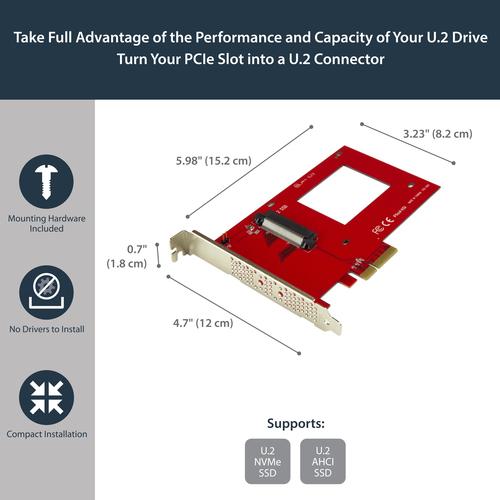 Produktbild StarTech PCIE ADAPTER F. 2.5IN U.2 SSD